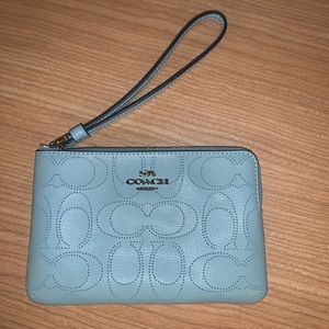 Coach Corner Zip Wallet in Signature Leather